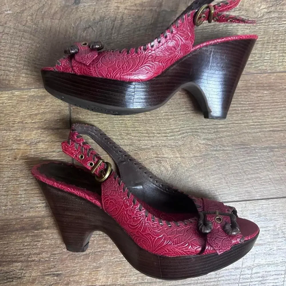 Vince camuto cherry leather heels